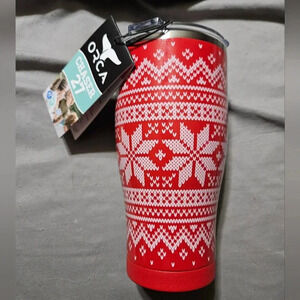 NWT! Red sweater 27oz orca chaser tumbler!